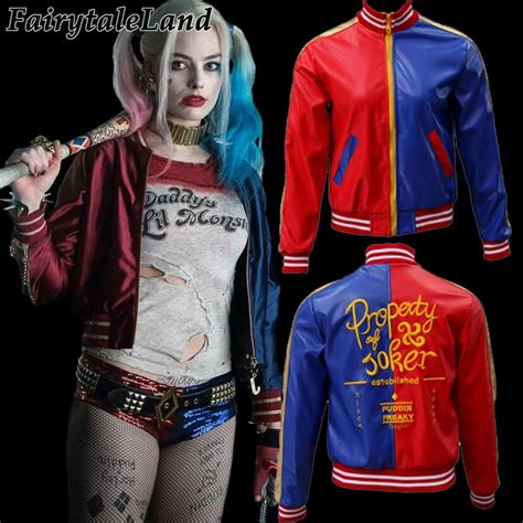 suicide squad harley quinn cosplay replica satin bomber jacket|NWT OFFICIAL HARLEY QUINN SUICIDE SQUAD Satin Bomber Jacket .